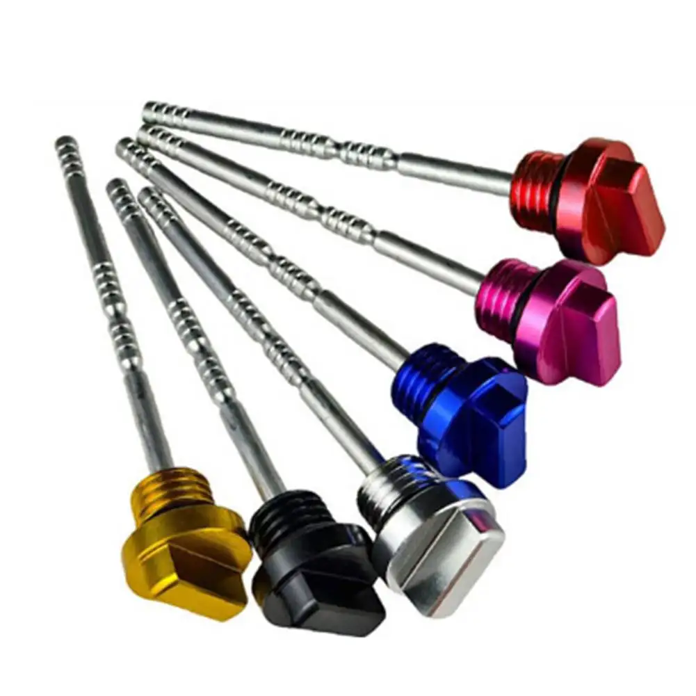 CNC Aluminum Engine Oil Tank Dipstick Level Lndicator For Motorcycles Hollowed-out Oil Dipstick Motorcycle Modified Parts