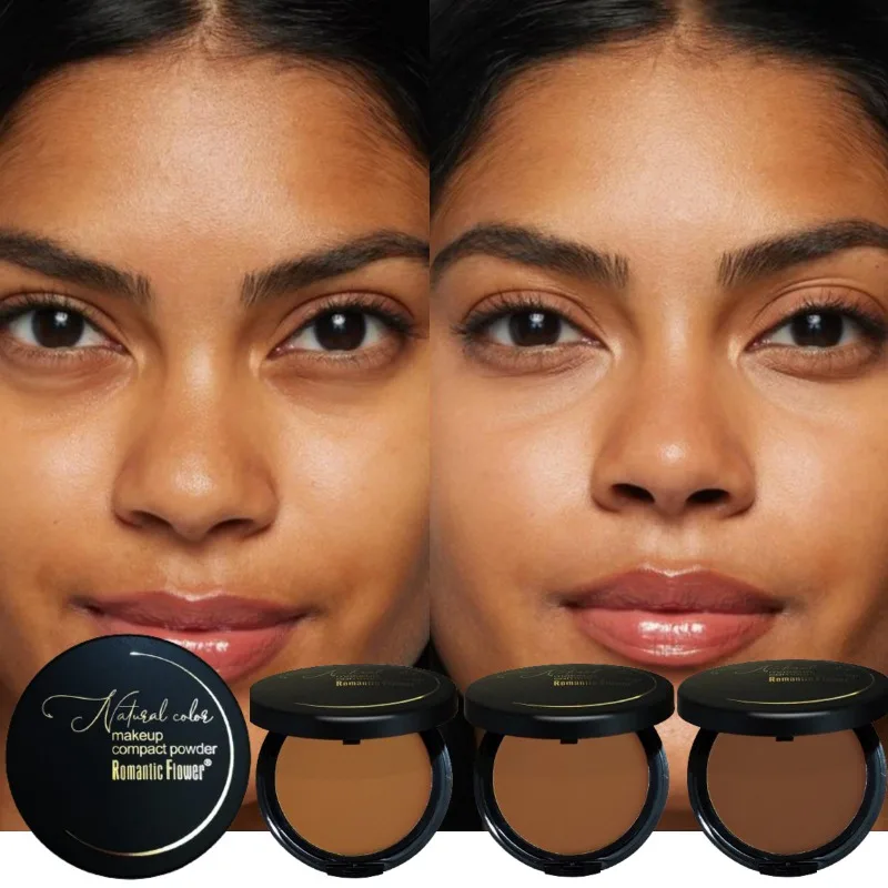 6-kolorowy puder Ciemny wodoodporny, pełny pokrowiec Kosmetyki kosmetyczne Puder Naturalny puder Puff Powder Foundation