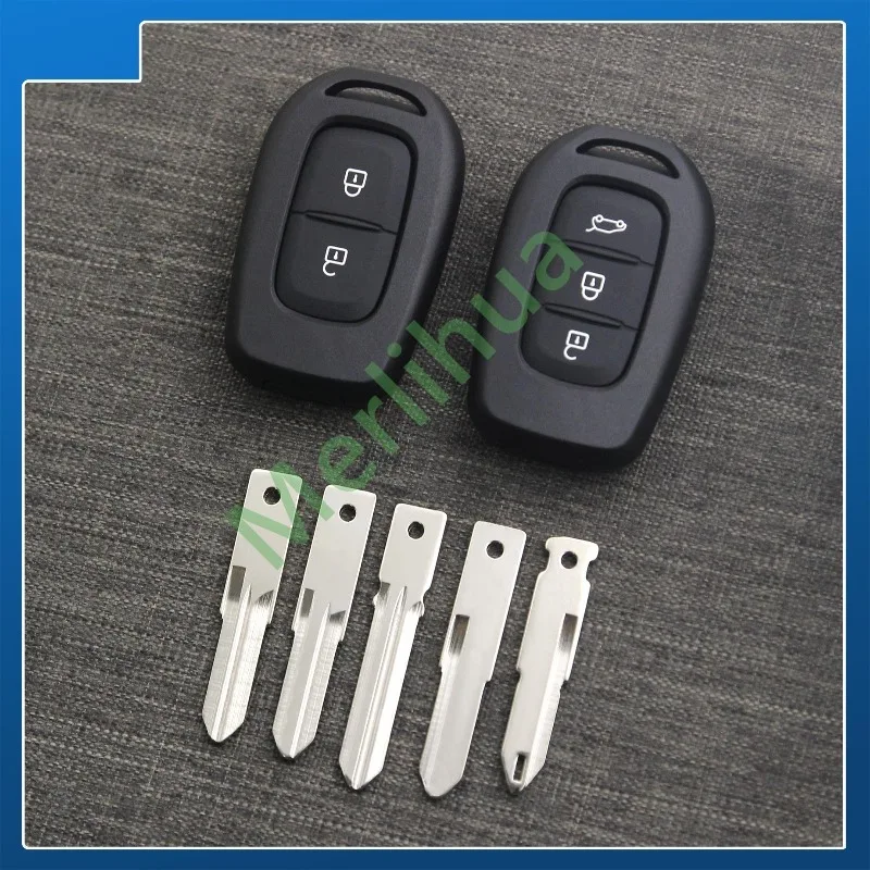 FOR New Renault Car Straight Remote Key Fob Shell 2‑Button 3‑Button Replacement Spare Key Housing Cover