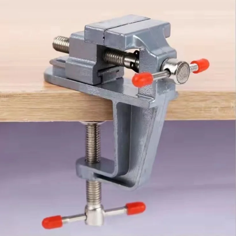 Bench Vice Mini Aluminum Alloy DIY Jaw Bench Clamp Drill Press Vice Micro Clip for Clamping Table / Water Pump