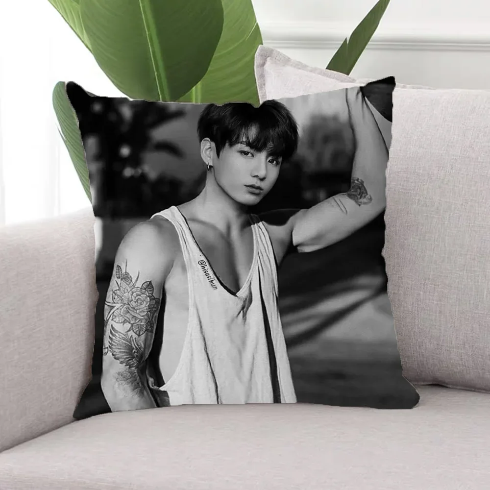 J-Jungkook Fan Gifts Decorative Pillow Cover 45x45 Luxury Cushion Cover for Living Room Cushions Pillowcase 40x40 Home Decor