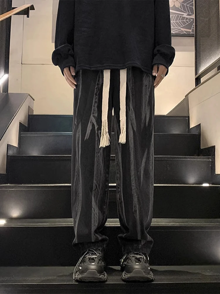 

Мужские джинсы в американском ретро-стиле, весенне-осенние, свободного прямого кроя, оверсайз, износостойкие, молодежные, модные