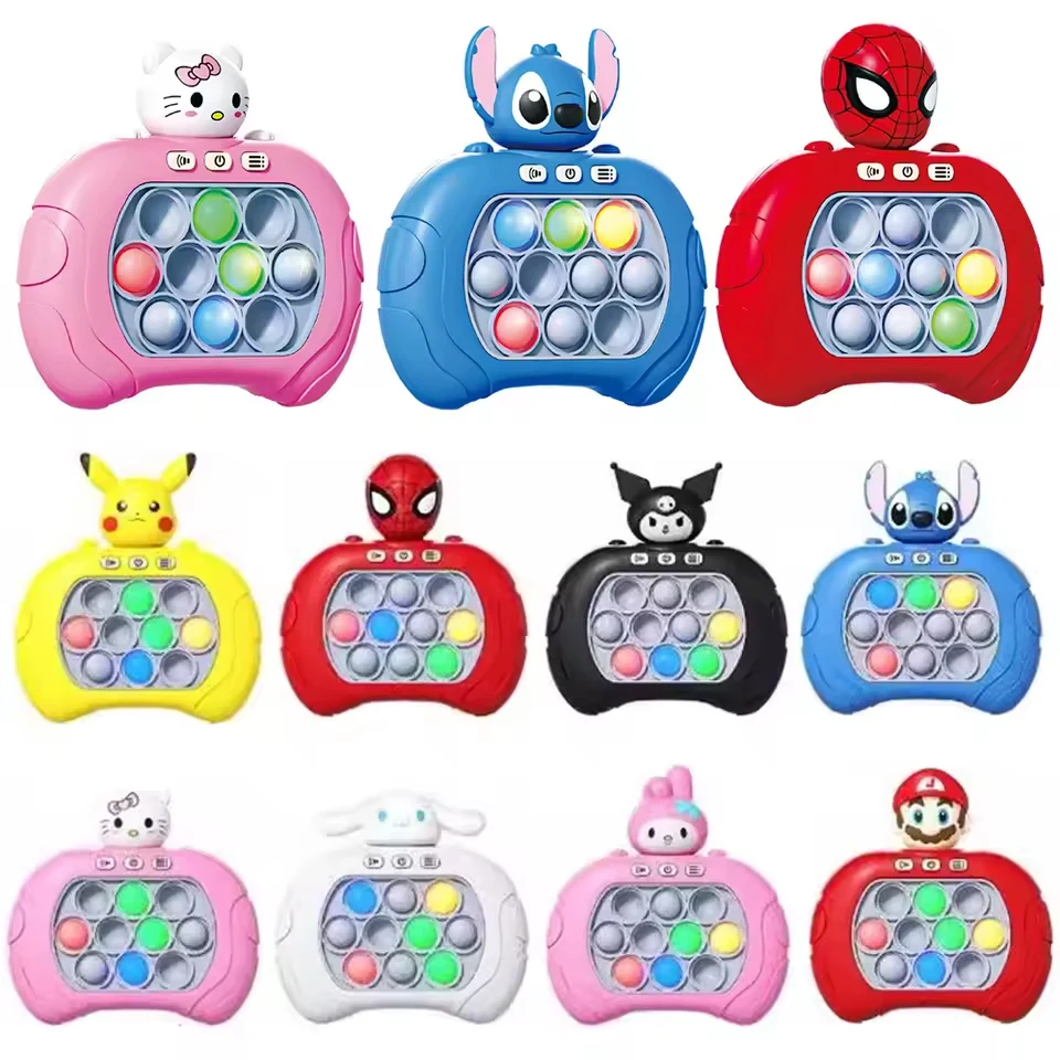 2026 Sanrio Kuromi Quick Push Game Pop Up Fidget Bubble Electronic Pop it Pro Game Lightweight Anti-Stress Toy Adult Gift