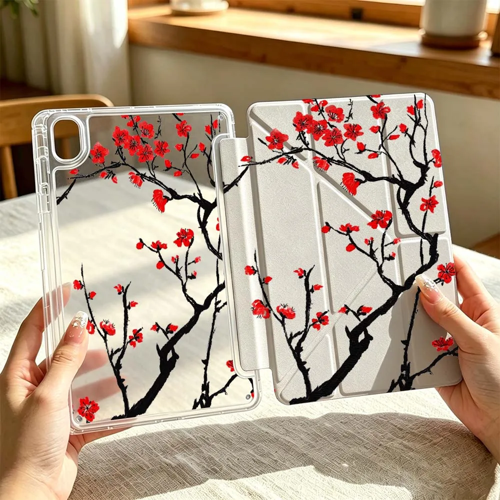 

Chinese Ink Plum Blossom Cover For Huawei MatePad Pro SE Honor Pad 9 V9 GT X9 10.8 11 13.2 inch Pro 3Y Tablet Case