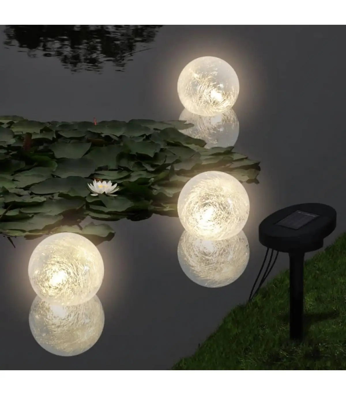 Floating Lights 3 PCs floating solar lamps for swimming pool with LED