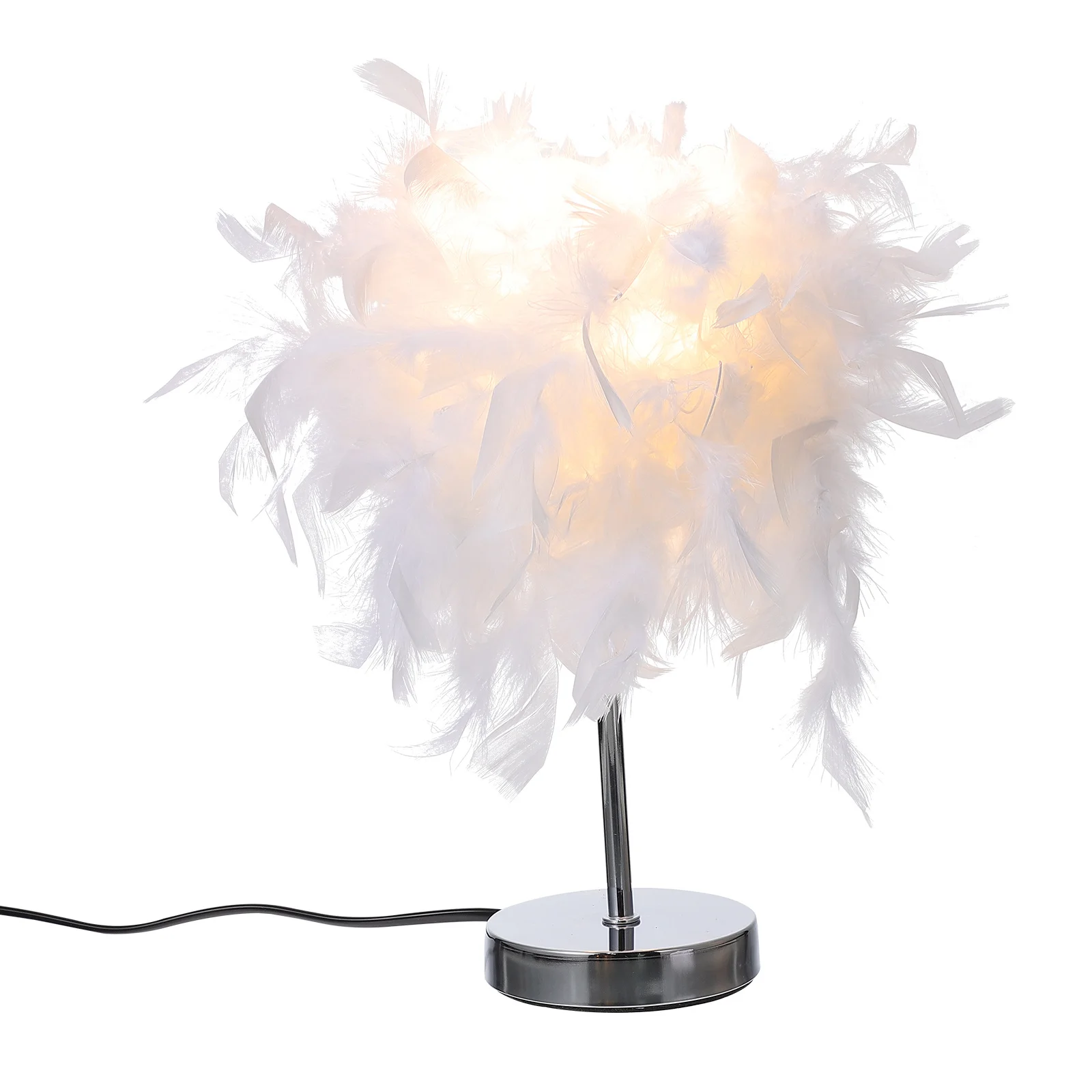 1Set Household Lamp Simple Design for Multiple Occasions Bedroom Tabletop Lamp Decor Eu Plug Stylish Lighting