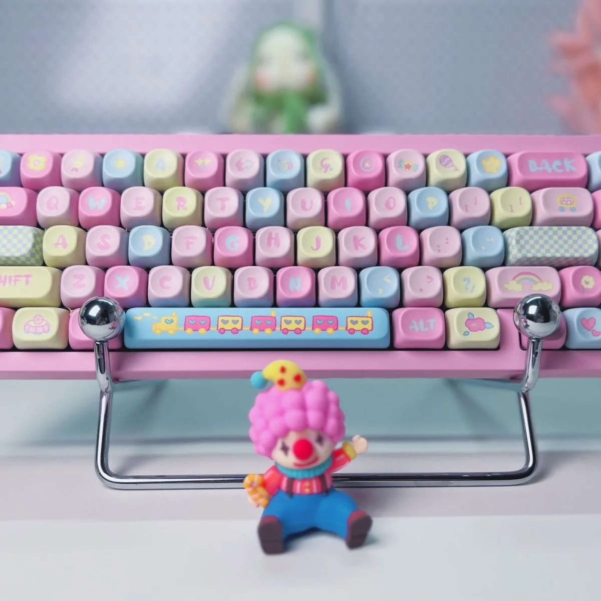 135คีย์ XOA keycaps ของขวัญสำหรับน่ารักเด็กผู้หญิงหมวกคีย์สี่เหลี่ยมความร้อนระเหิดแป้นพิมพ์อุปกรณ์เสริมคีย์บอร์ด