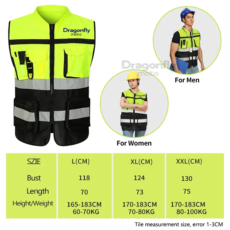 Motorcycle Multi Pocket Safety Vest Night Visibility Gear For SYM JP150 GR125 fiddle 3 FNX150 maxsym 400i 600i