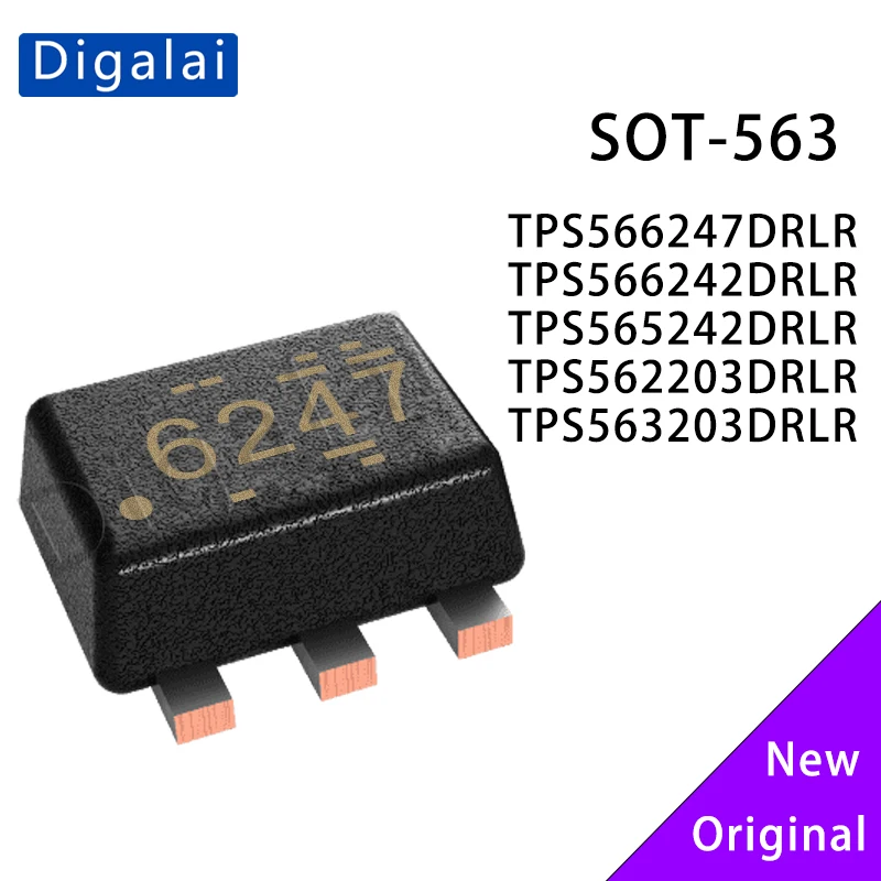 

100% New Original TPS566247DRLR TPS566242 TPS565242 TPS562203 TPS563203DRLR SOT-563 DC-DC Power Chip for Electronic Components M
