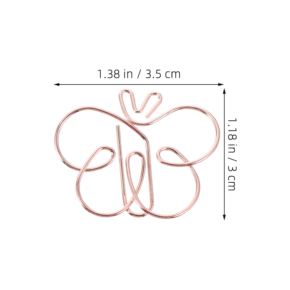 30 قطعة من مشابك الورق على شكل فراشة لطيفة، مشابك مرجعية معدنية قوية لتنظيم الملفات، ملحقات دراسة سطح المكتب