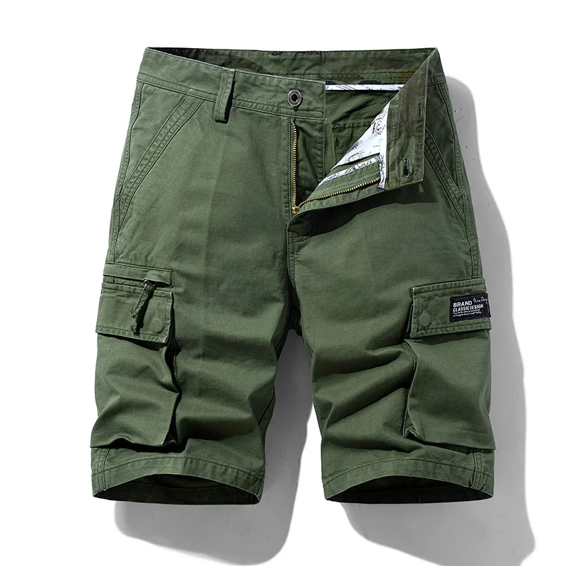 Loose Cropped Pants Men's High-End Jungle Mountaineering Summer New Cargo Shorts Casual All-Matching Straight Multi-Pocket Pants