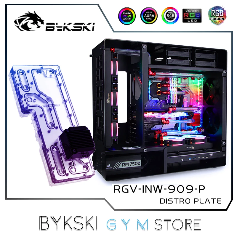 

Bykski Water Cooling Distro Plate Solution For IN WIN 909 Case, 240+360 Radiator Liquid Cooling Customized 12V/5V RGV-INW-909-P