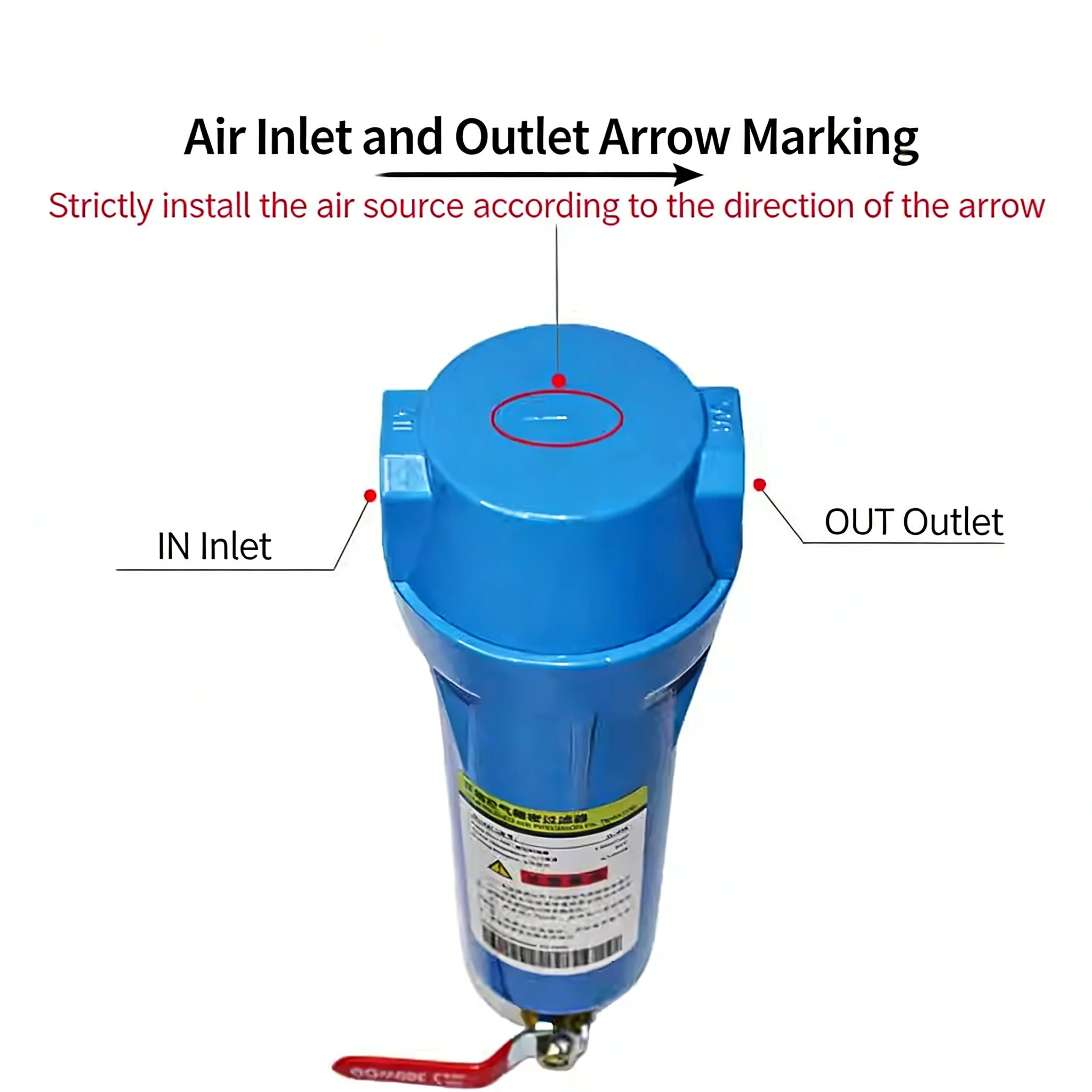 Compressed Air Precision Filter Automatic Drainage QPS Air Compressor Oil Water Separator Air Pump Cold Dryer Drying