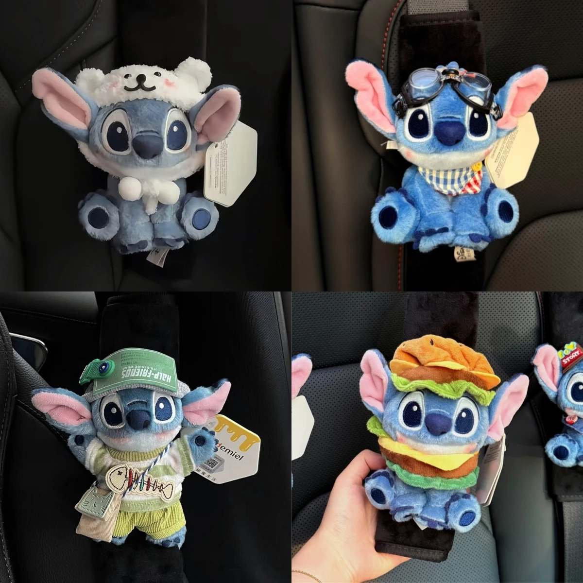 

Stitch Series Plush Toy Car Seat Belt Buckle Animation Derivative Collectible Gift for Girls Car Accessories