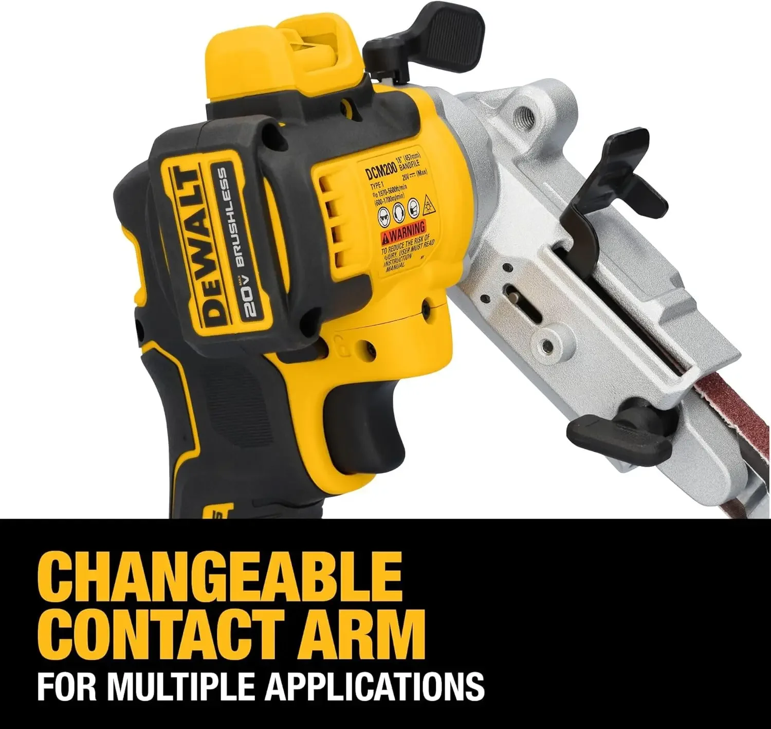 DEWALT 20V MAX XTREME Cordless Bandfile Power Tool Belt Sander Kit with Battery and Charger Included (DCM200E1)