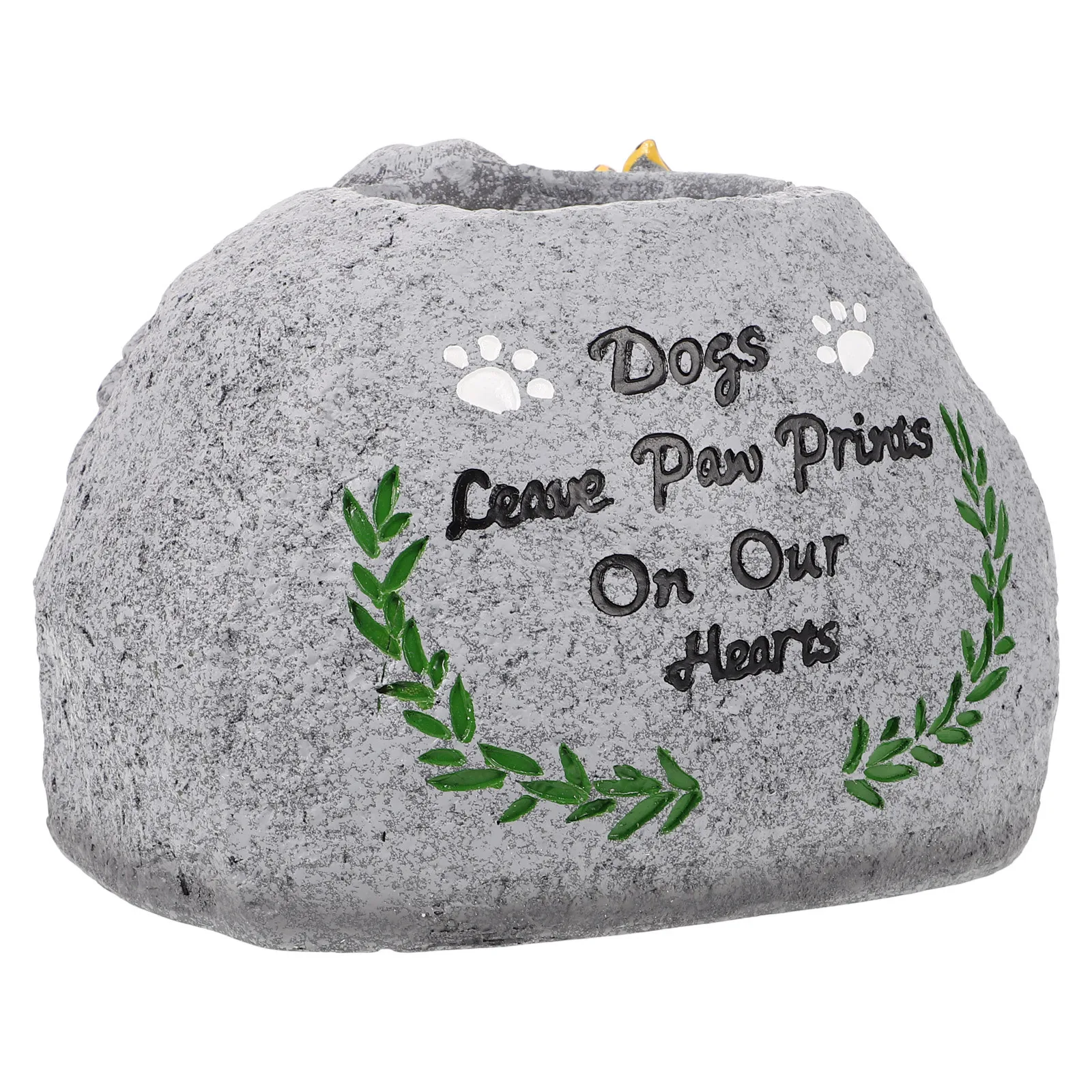 الراتنج الكلب التذكاري القبر علامة اناء للزهور مقاومة الطقس حديقة ديكور الحيوانات الأليفة شواهد القبور وعاء النبات الكلب القبر ماركر #3