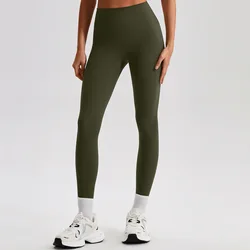 Solid Color Athletic Legging Sport Women Fintess High Waist Yoga Pant Soft Comprehensive Training Jog100%squat Proof Compression