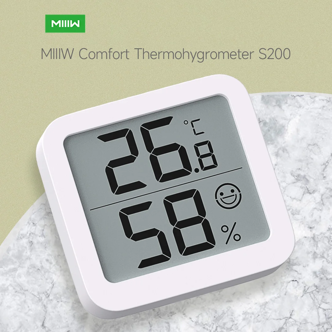 Youpin MIIIW Electronic Digital Temperature Humidity Meter Thermometer Hygrometer Indoor Outdoor Weather Station For Room Office