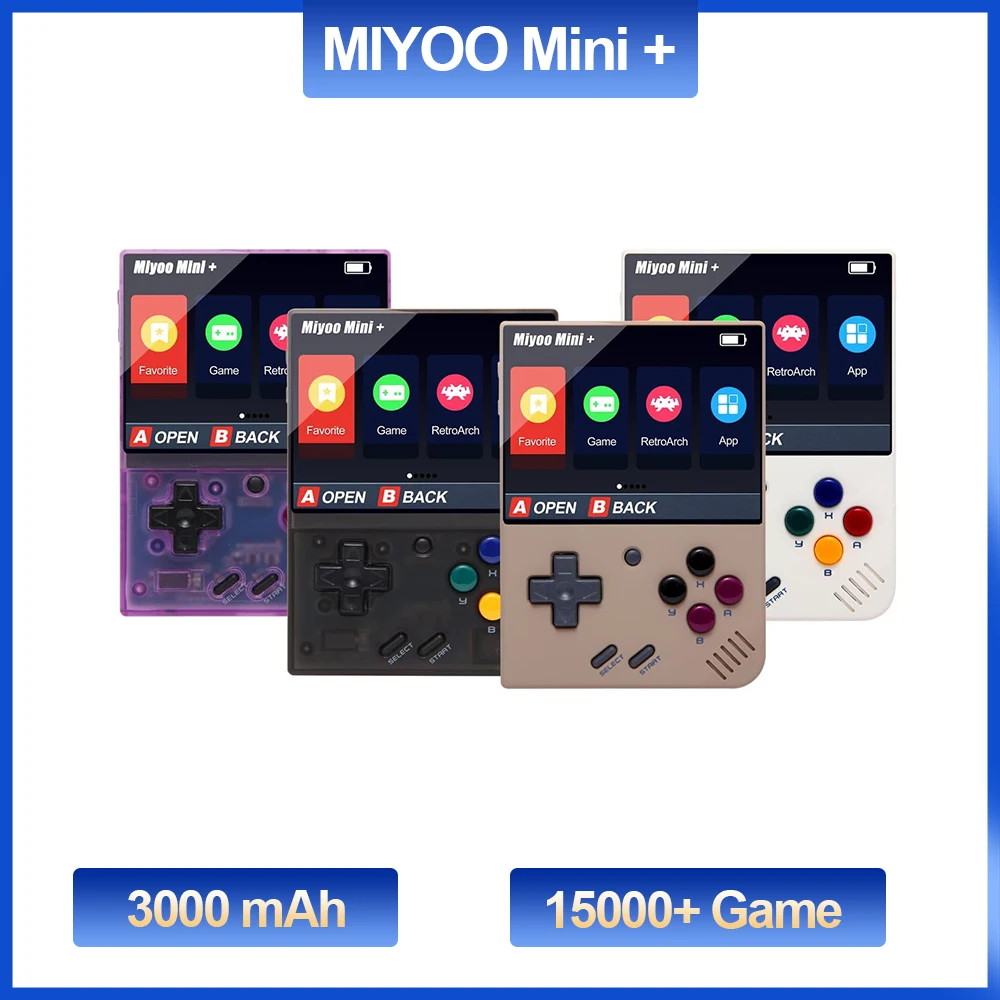 MIYOO Mini Plus Portable Retro Handheld Game Console Classic 3.5-inch IPS HD Video Game Console Linux System Children's Gift