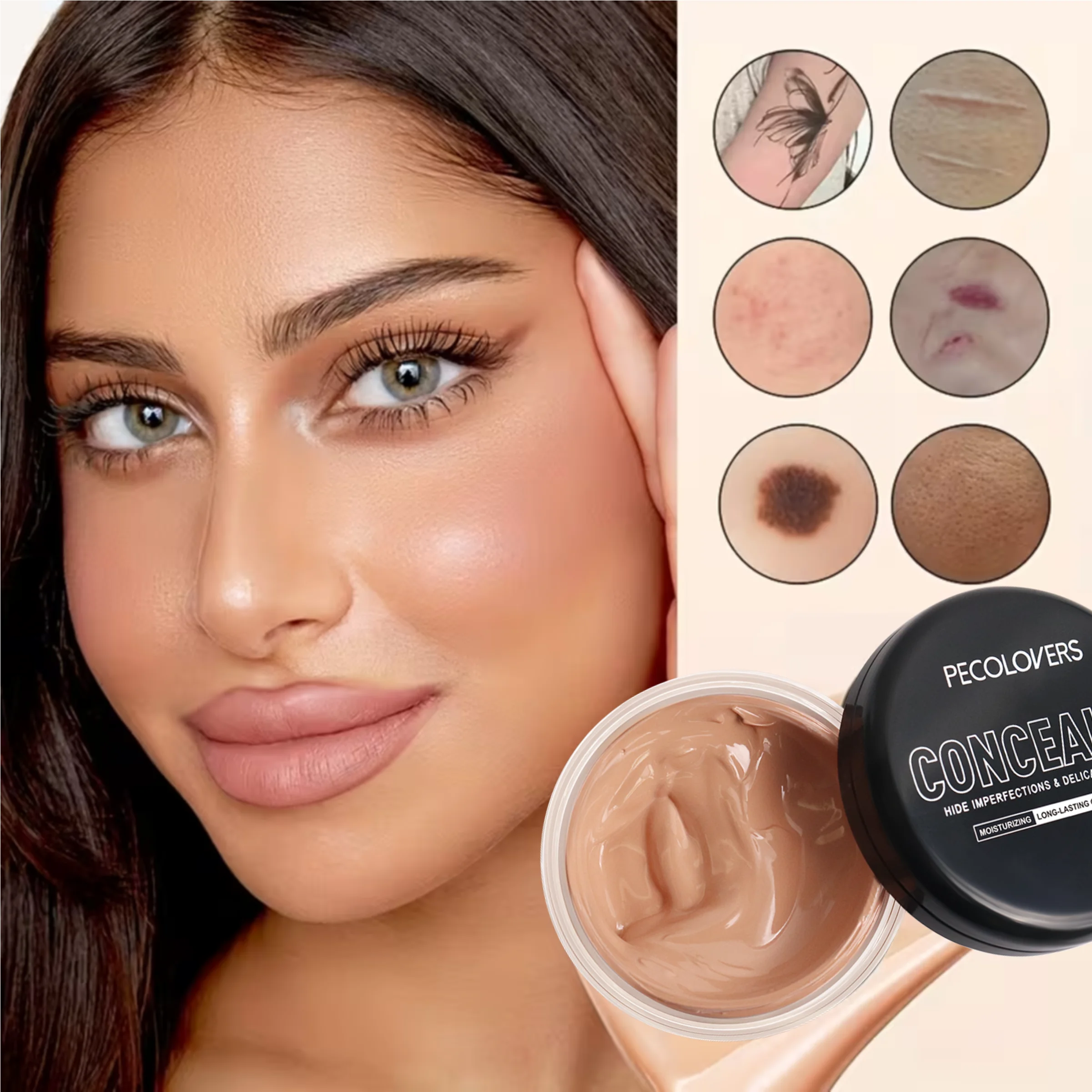 1PC Full Coverage Body Concealer,Eye Concealer,Waterproof Concealer, Matte End, Suitable for All Skin Tones, Hides And Dark Spot
