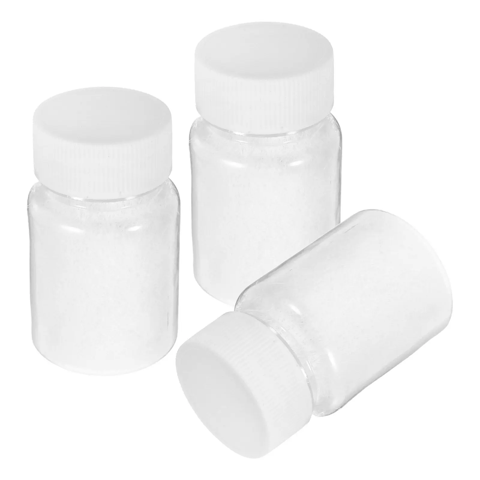 3 Bottles White Flocking Powder Crafting Material Versatile DIY Flocking Scatter for Handmade Decorations School Activities
