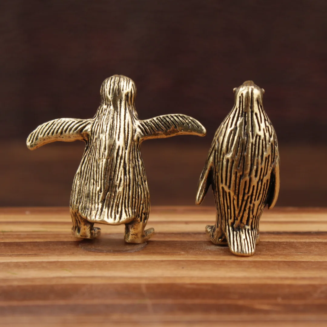 1/2pcs Arctic Little Penguin Brass Ornament Cute Children's Fun Tea Pet Ornament Penguin Emperor