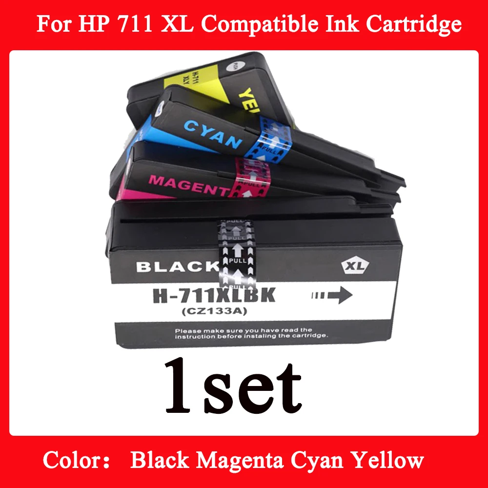 

For HP 711 XL Compatible Ink Cartridge For HP DesignJet T120 T125 T130 T135 T520 T525 T530 Printer for HP 711 xl ink cartridge