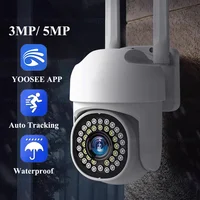 Yoosee HD cámara IP 3MP 5MP CCTV vigilancia al aire libre impermeable Color visión nocturna seguimiento automático Audio bidireccional cámara de vídeo
