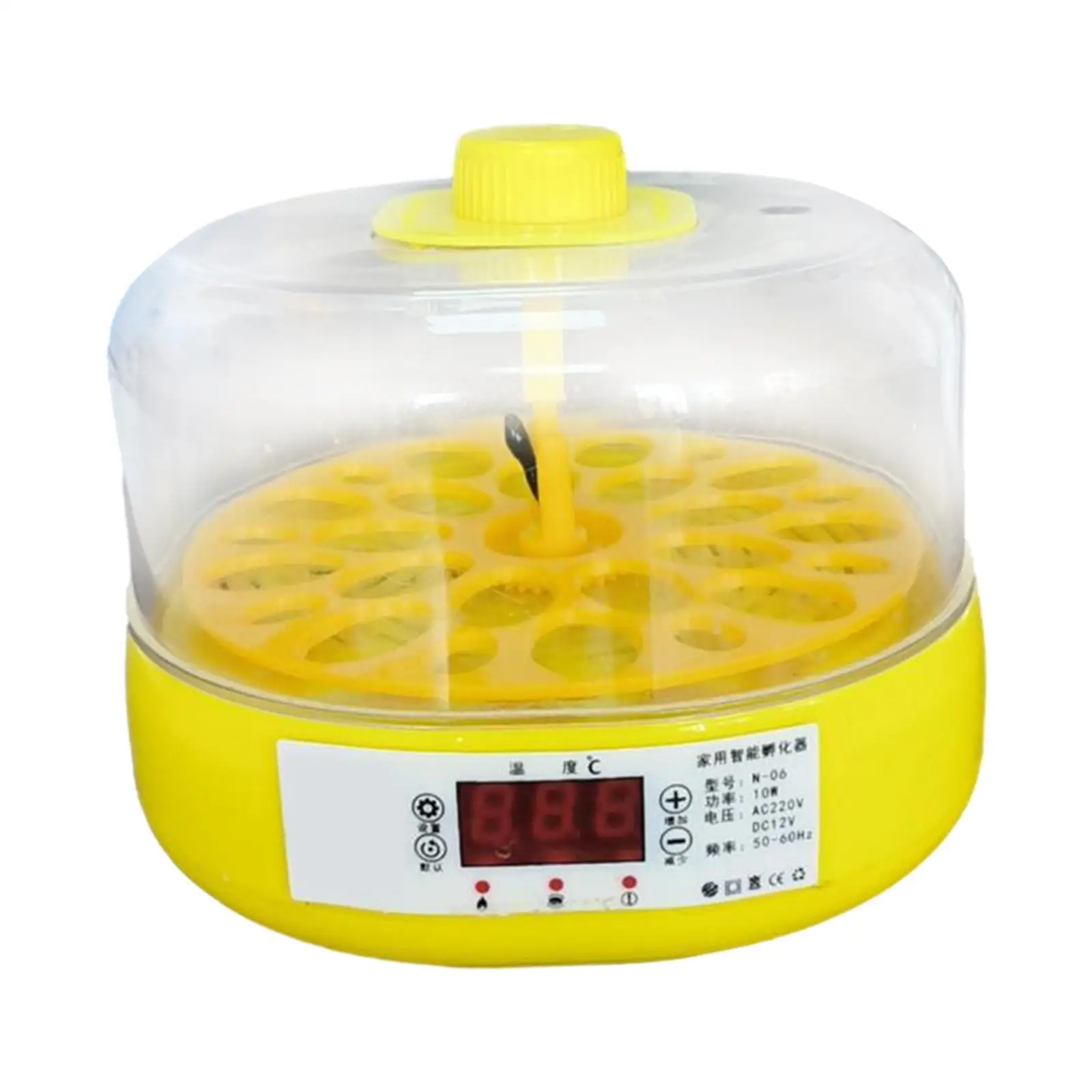 Automatic Egg Incubator for Birds Power Saving Hatcher with Transparent Cover for Pigeons Quail Small Eggs Breeding