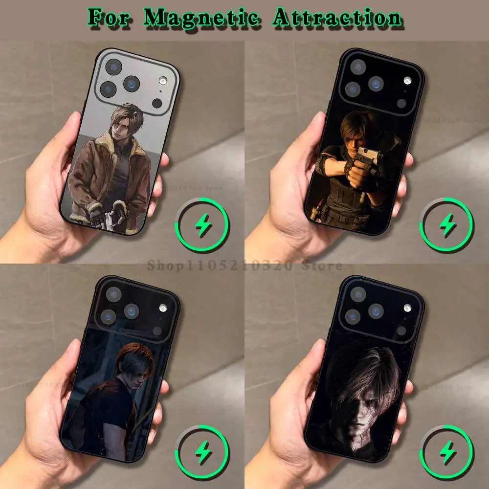 

L-Leon Scott Kennedy Phone Case For iPhone 17,16,15,14,13,12,11,Pro,Max,Plus,E,Air,Mini Magnetic Magsafe Frosted Clear