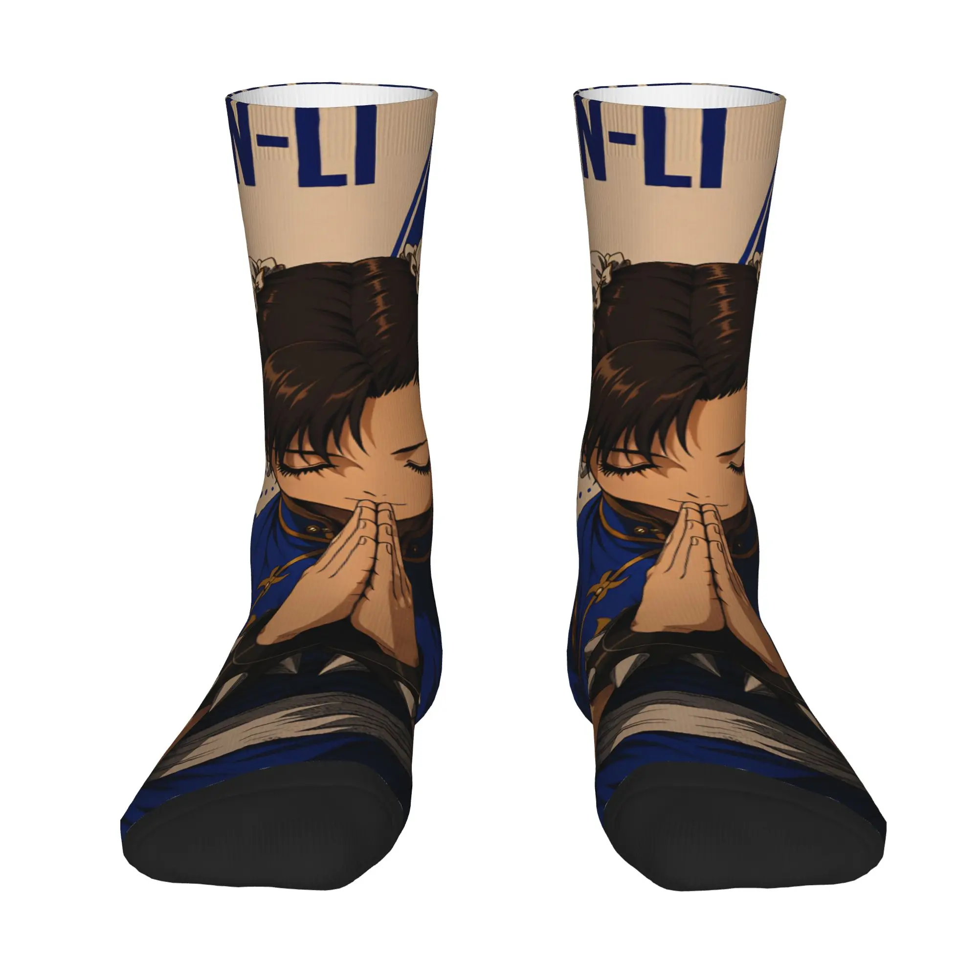 Street Fighter 6   Stockings  Pattern Retro Socks Autumn Non-Slip Socks Adults Men Cycling Quality Socks