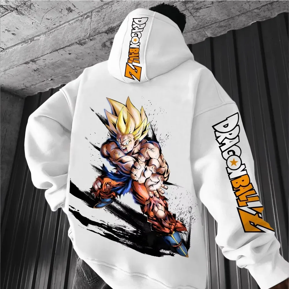 Dragon Ball Animation Autumn/Winter Joint Pullover Men's Harajuku Plus Size Fashion Loose Casual Hip-Hop Parent-child Top