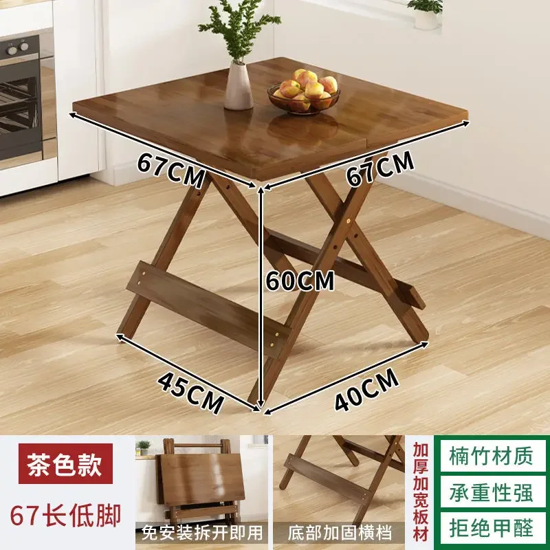 

Simple Foldable Table Dining Table Portable Small Unit Coffee Tables Home Square Tables Balcony Storage Mesas Home Furniture