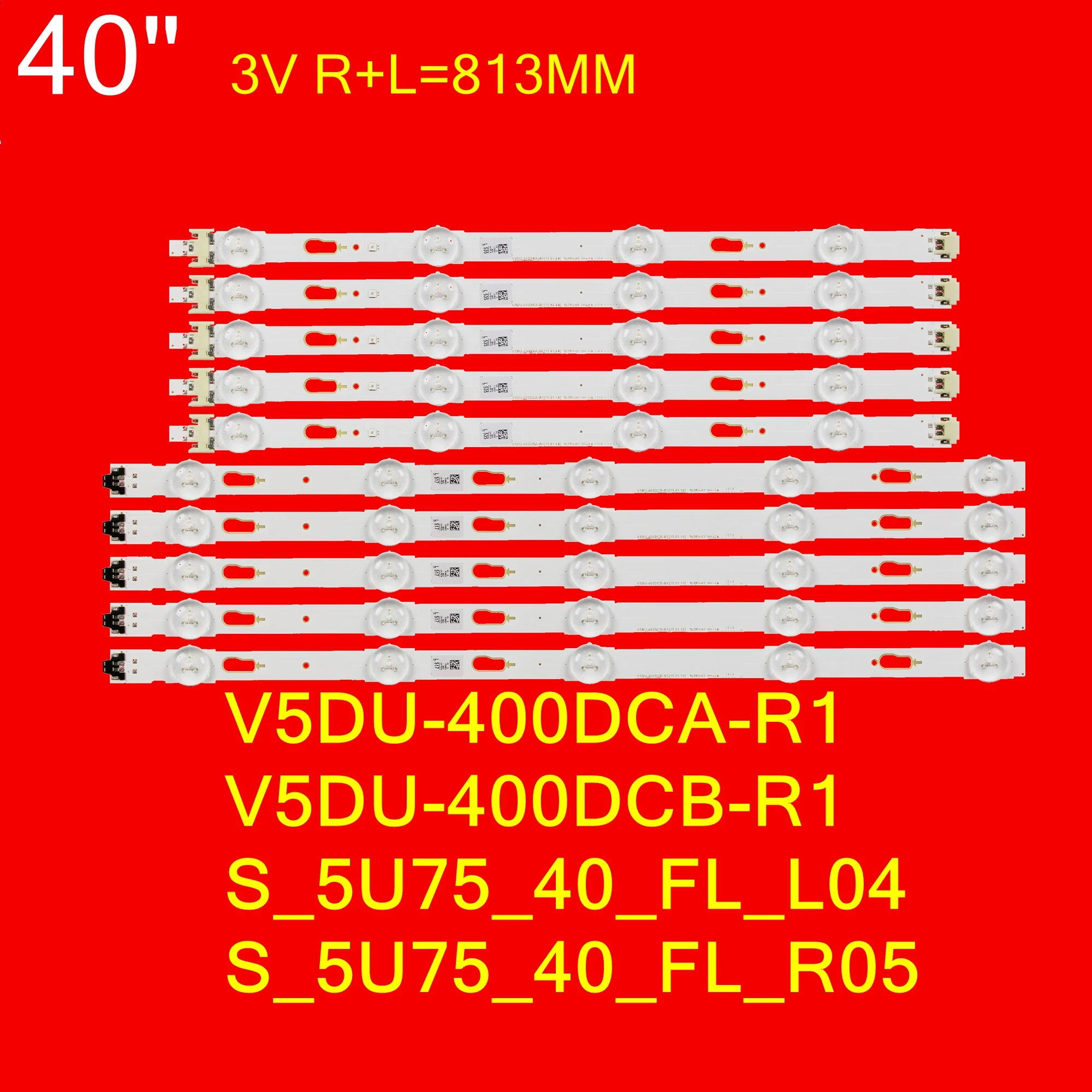 LED Strip for UE40JU6000K UE40JU6400U UE40JU6600U UE40JU7000U UE40KU6000W UE40KU6300U UE40MU6100U V5DU-400DCA-R1 V5DU-400DCB-R1