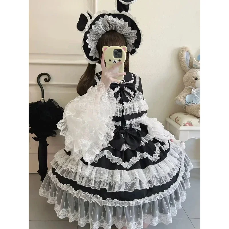CyOriginal لوليتا فستان كيب مجموعة جديد ربيع الخريف الحلو فتاة الدانتيل الأميرة Jsk كعكة فستان الجنية الحمالات فستان قميص الزي 20