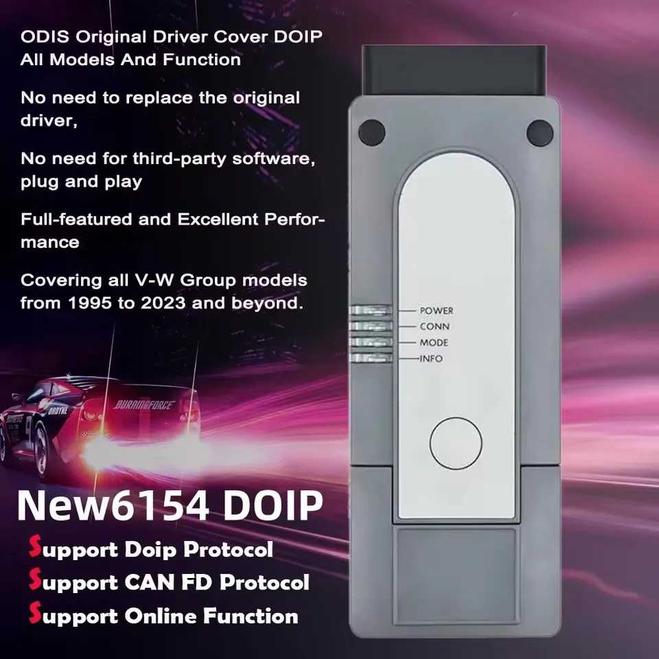 Vas6154A DOIP ODIS WIFI Auto Scanner for Volkswagen Audi Diagnostic Tool Newest Software Supports Multiple Car