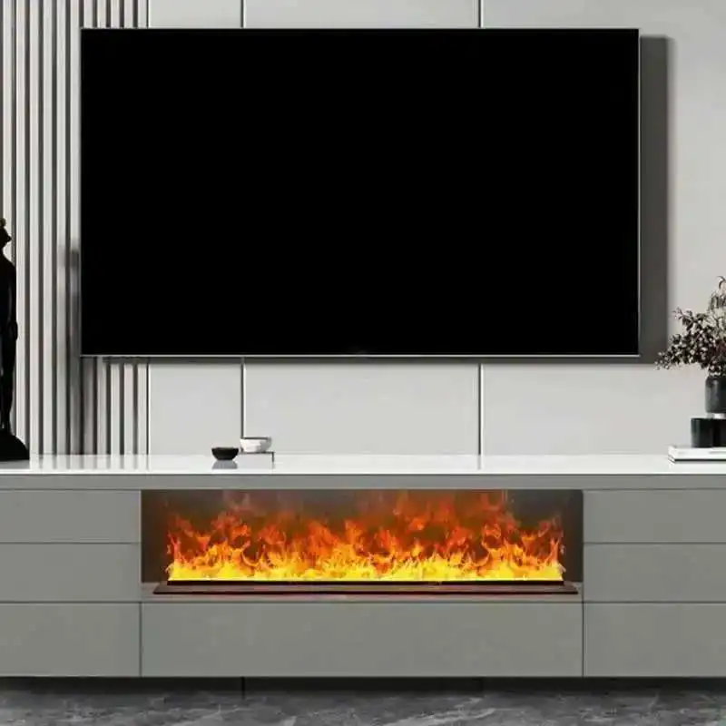 

Nordic Embedded Fireplace with Fire Imitation for Living Room 3D Atomizing Fireplace Light Luxury Decorative Electric Fireplaces