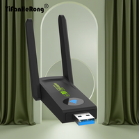 1300Mbps WiFi USB Adapter Dual Band 2.4G/5Ghz WiFi Dongle 802.11AC Dual Antenna Wireless Receiver for Win 10/11 Driver