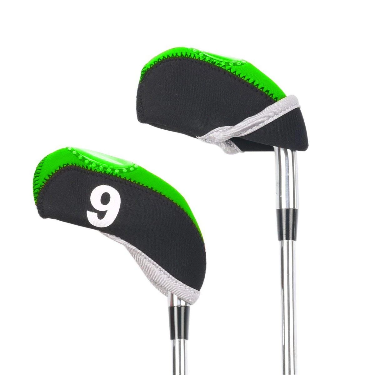 

10 PCS Golf Iron Sets Putter Head Protector Covers Headcovers Skull Club Neoprene