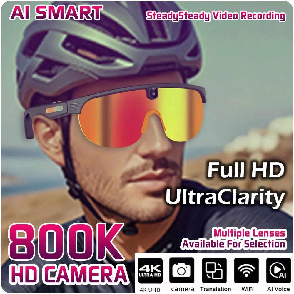 

Умные AI-очки 8 МП, 16 ГБ, чип Sony, стабилизация изображения, фото/видео 1200P, музыка, 5 часов работы, ChatGPT, голосовой диалог, голосовые вызовы