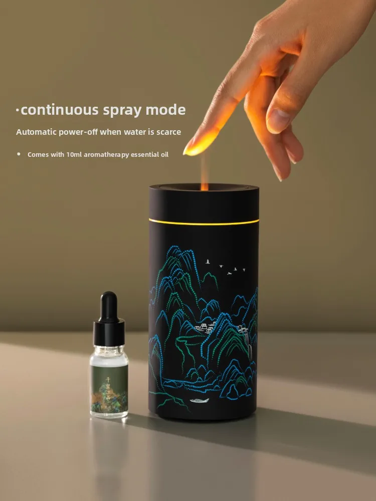 Qianlijiangshan Car Air Freshener Aroma Humidifier Indoor Ornament Gift for Men