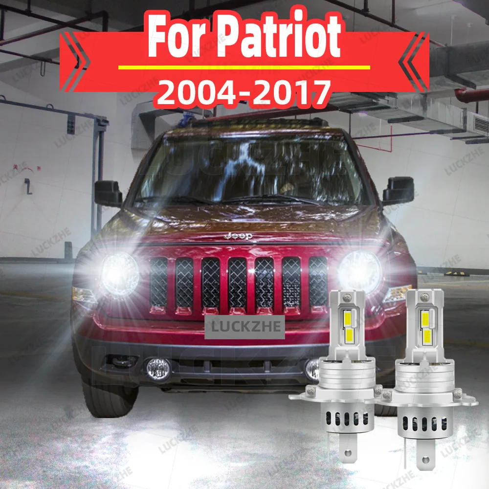 

2pcs Car Led Headlight For Jeep Patriot MK74 High Low Beam 2004 2005 2006 2007 2008 2009 2010 2011 2012 2013 2014 2015 2016 2017