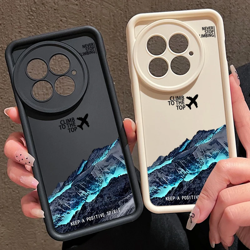 Snowy Mountains gemusterte Hülle für OnePlus 13T 13 12 ACE 5 3 2 13R 12R 11R stoßfeste weiche Silikon-Telefonabdeckung für OnePlus 13T