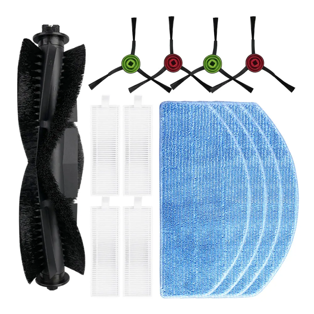 Compatible avec Tikom G8000 / G8000 Pro, Honiture G20 / G20 Pro, Laresar Evol 3 3S Pièces de rechange Brosse principale et latérale Filtre Chiffon de nettoyage