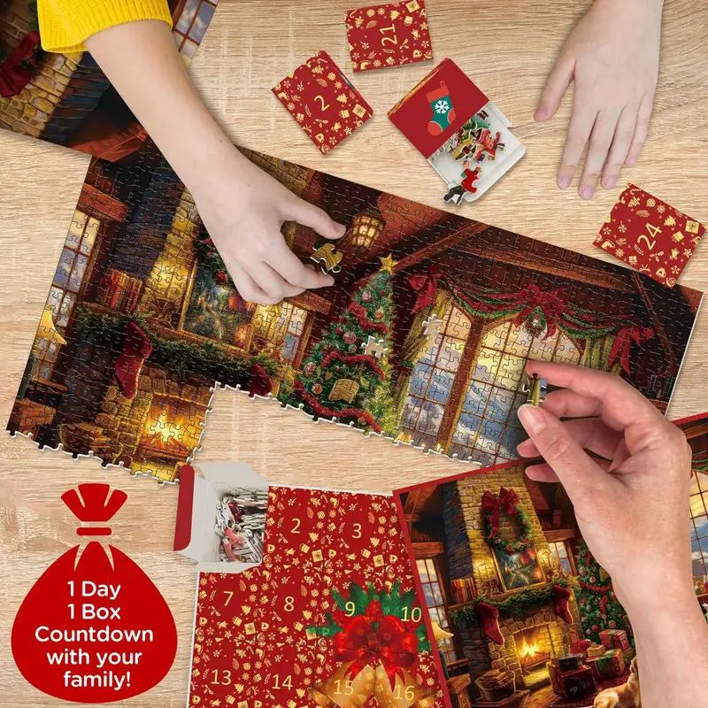 Puzzle Advent Calendar 24 Days Christmas Countdown Holiday Puzzles Fun Christmas Jigsaw Puzzles Countdown Calendar For Lovers