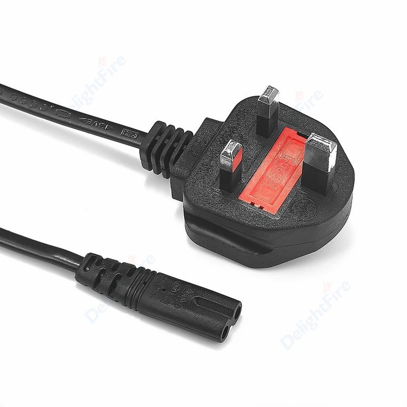 IEC C7 UK Power Cable With 13A Fuse Figure 8 Power Extension Cord For  HP Dell Sony Samsung Toshiba ASUS Notebook Laptop LG TV