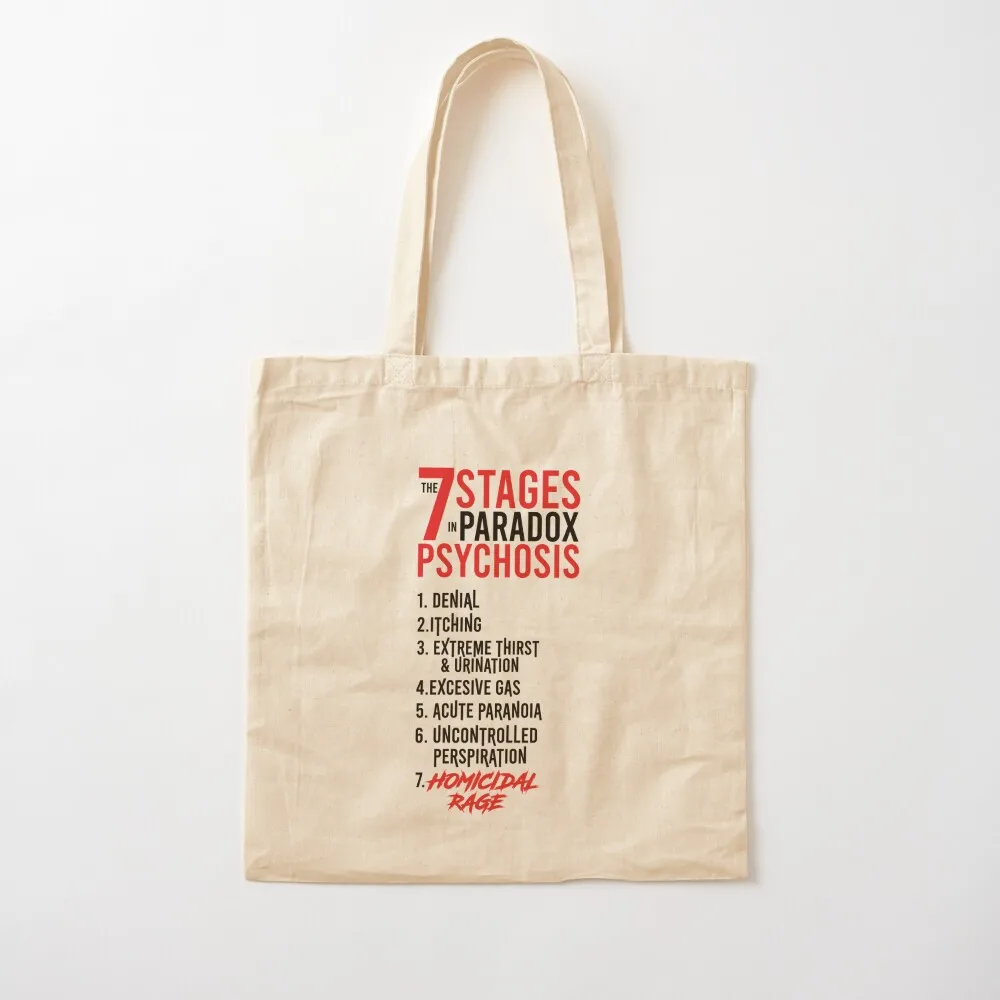 UMBRELLA ACADEMY 2: THE 7 STAGES IN PARADOX PSYCHOSIS (WHITE) Tote Bag shopper bag woman Women bags Canvas Tote Bag