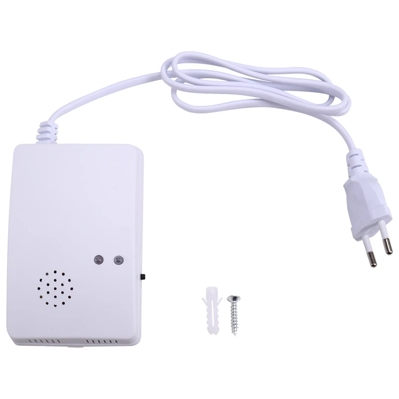 가스 누출 감지기, 가연성 프로판 부탄 메탄 누출 경고, 가연성 가스 경보 센서, 가정 보안용 EU 플러그