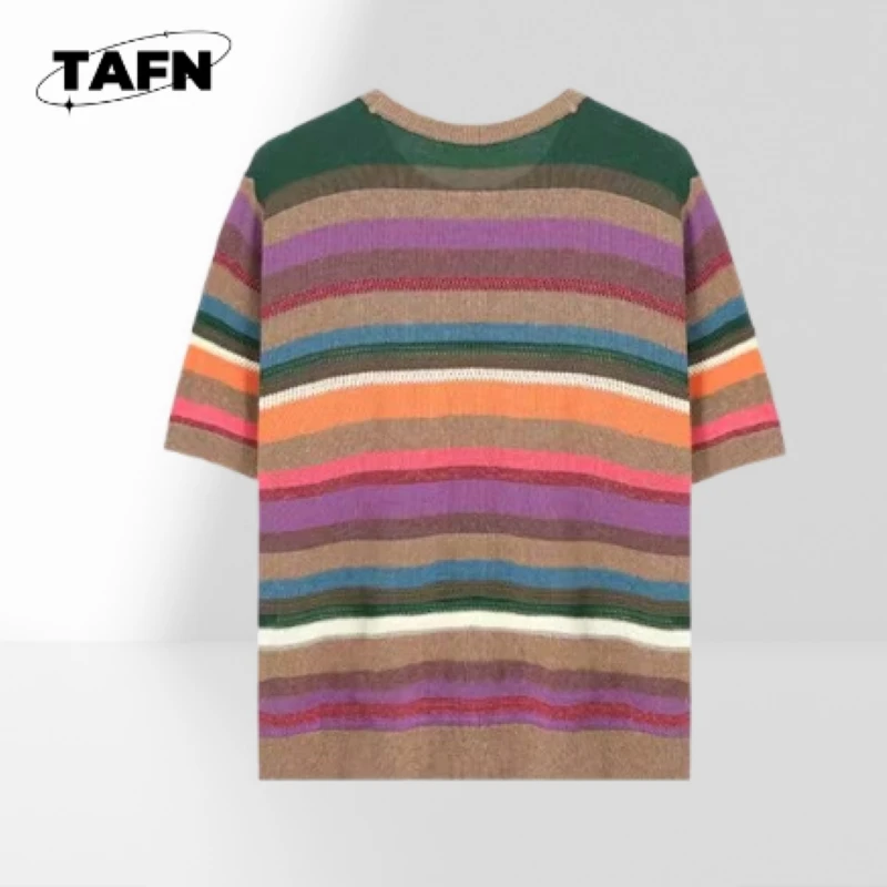 

Casual Hollow-out Short T Color Beautiful Comfortable High Quality All-Match Cashmere Refined and Simple 25 A40112