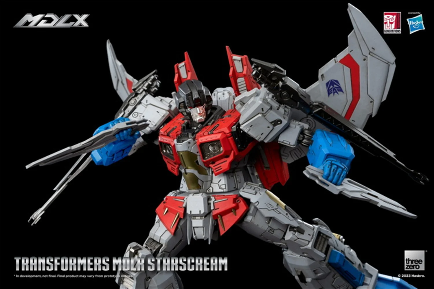 Original ThreeZero 3A G1 MDLX Transformation DLX Starscream 50 Points Of Articulation High Quality Action Figure With Box